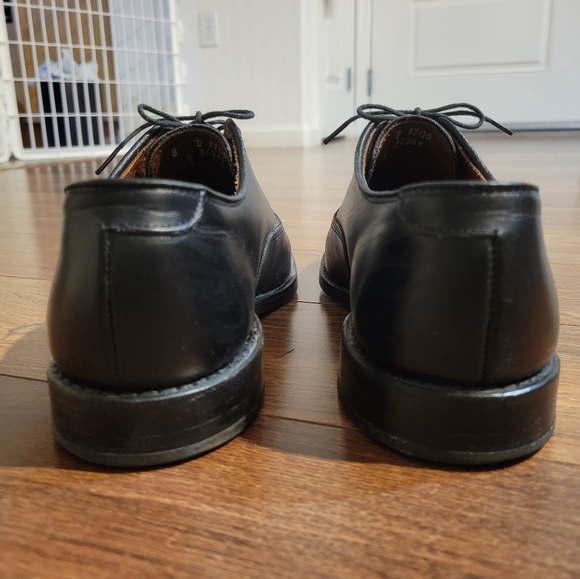 Allen Edmonds Fifth Avenue Black Leather Cap-Toe Dress Shoes Mens Size 8D - Picture 5 of 8